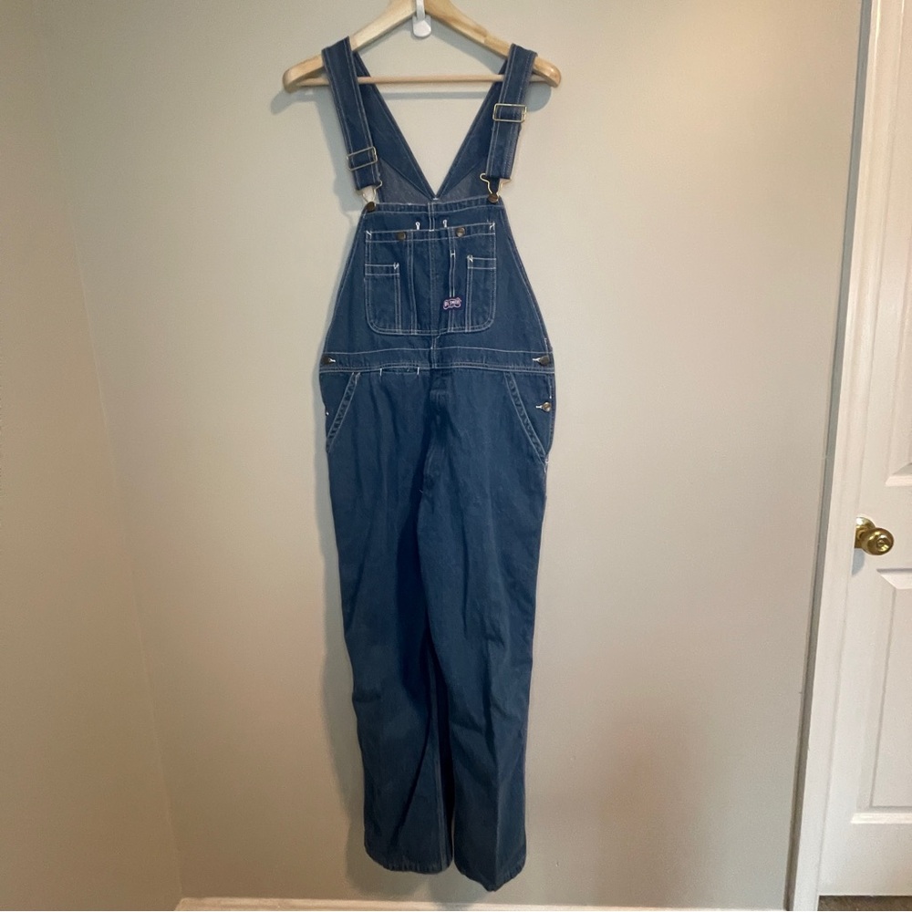Big Smith Men's Classic Blue Denim Cargo Overalls